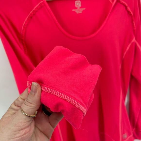Apana Womens Active Sweatshirt Hooded Long Sleeve Pullover Stretch Pink Size XL - Picture 6 of 11